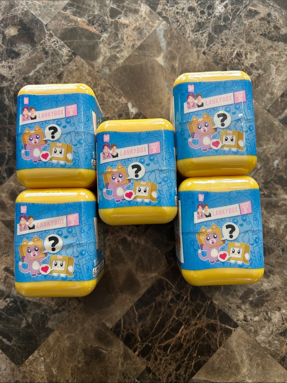 NEW 🆕 FIVE Lankybox Mini Mystery Squishy - Series 5